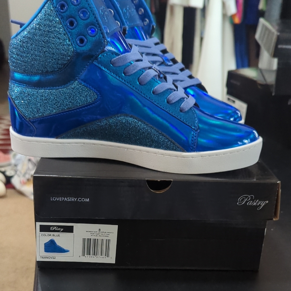 Pastry Blue High-Top Sneakers